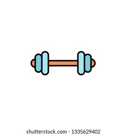 Dumbbell flat vector icon sign symbol