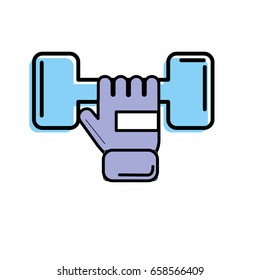 dumbbell with glove to do exercise