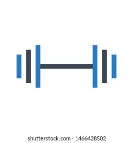 dumbbell glyph colour vector icon