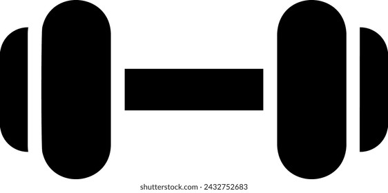 dumbbell glyph icon illustration vector