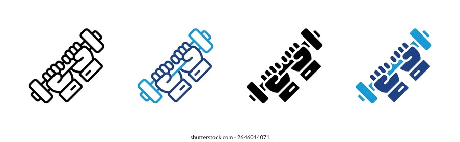 Dumbbell Grip Icon Element For Design
