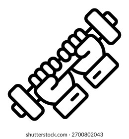 Dumbbell Grip Icon Element For Design