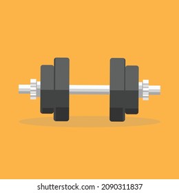 dumbbell gym fitness equipment flat icon illustration vector file