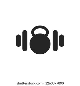 Dumbbell gym graphic icon design template isolated