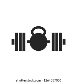 Dumbbell gym graphic icon design template isolated