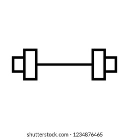 Dumbbell gym hand drawn outline icon 
