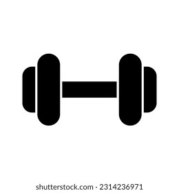 Dumbbell for gym icon color editable