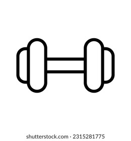 Dumbbell for gym icon color editable