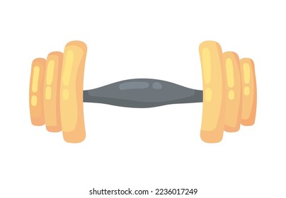dumbbell gym icon flat isolated