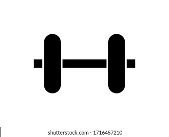 dumbbell for gym icon, isolated on white background