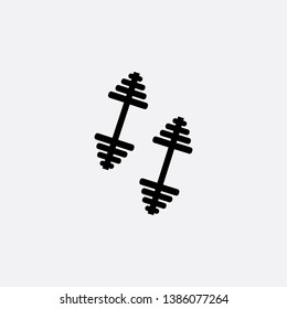 dumbbell gym icon sign signifier vector
