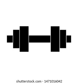 Dumbbell for gym icon. Simple weights.