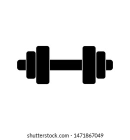 Dumbbell for gym icon. Simple weights.