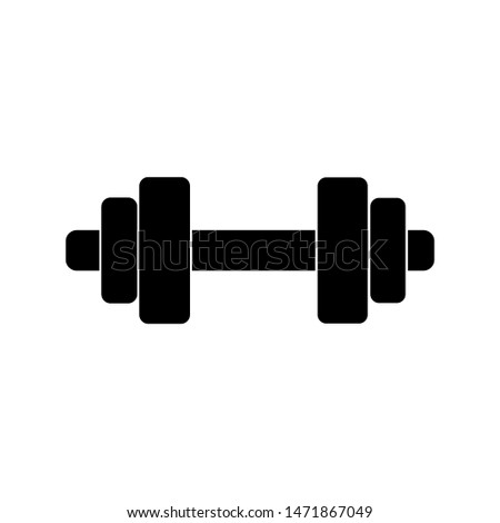 Dumbbell for gym icon. Simple weights.