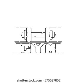 Dumbbell, GYM Icon. Vector, Illustration