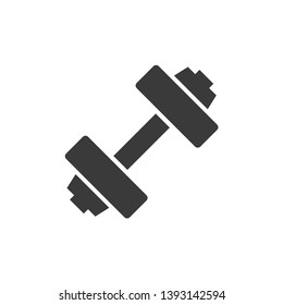 dumbbell gym icon vector on white background