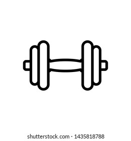 Dumbbell for gym icon vector sign design illustration.