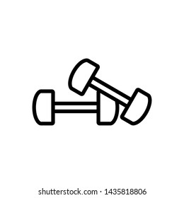Dumbbell for gym icon vector sign design illustration.