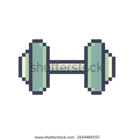 dumbbell gym object pixel art