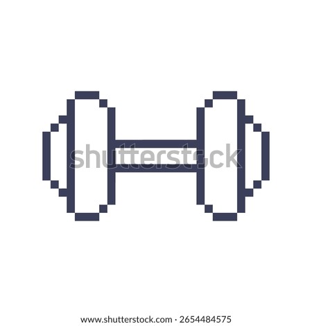 dumbbell gym object pixel art