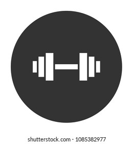 dumbbell for gym vector icon, dumbbell training sport sign