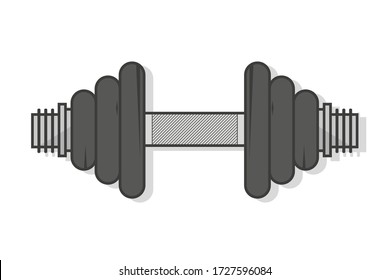 Timbre para el gimnasio. Ilustración vectorial en diseño plano
