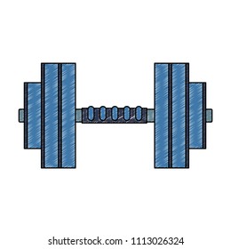 Dumbbell gym weight scribble