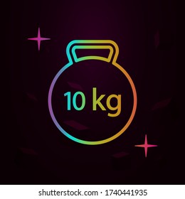 Dumbbell, hand nolan icon Simple thin line, outline vector of sport icons for ui and ux, website or mobile application