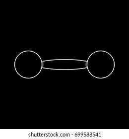 Dumbbell icon .
