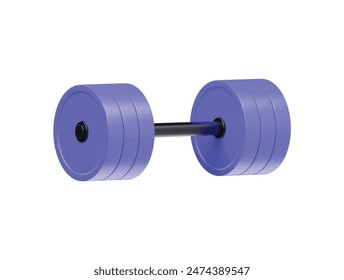 Dumbbell icon 3d render illustration