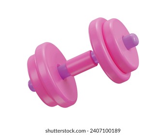 Dumbbell icon 3d rendering vector illustration