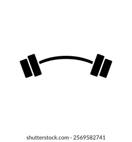 Dumbbell icon, barbell symbol. vector isolated on white background. modern and simple design.