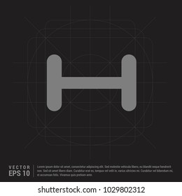 Dumbbell Icon - Black Creative Background