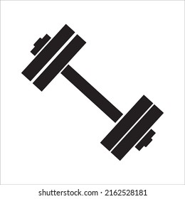 icono de dumbbell en blanco y negro