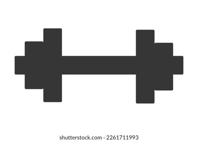 Dumbbell icon. Bodybuilding fitness icon. Weight black sign and dumbbell gym fitness and sports equipment. Dumbbell line icon set Linear style.