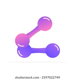dumbbell icon, colored flat vector. modern and minimalist design