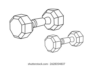 Icono de mancuerna continuo de una línea de dibujo