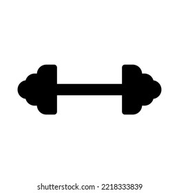 Dumbbell Icon Design. Dumbbells for sports halls, Fitness, Health and activity icons. Black sign design on white background