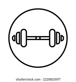 Dumbbell Icon Design. Dumbbells for sports halls, Fitness, Health and activity icons. Black sign design on white background