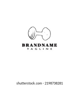 dumbbell icon design logo black modern isolated vector illustration