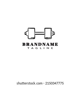 dumbbell icon design template logo black modern isolated vector illustration