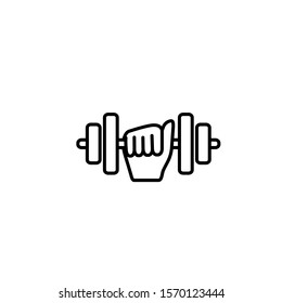 dumbbell icon design template trendy