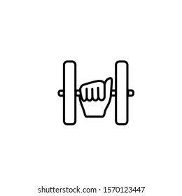dumbbell icon design template trendy