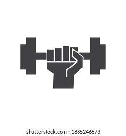 Dumbbell icon design template vector isolated illustration