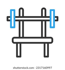 Dumbbell icon duocolor blue black colour sport illustration vector element and symbol perfect.