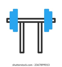 Dumbbell icon duotone blue black sport illustration vector element and symbol perfect.
