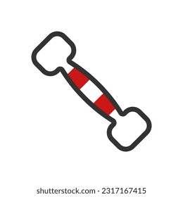 Dumbbell icon duotone red black colour sport illustration vector element and symbol perfect.