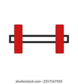 Dumbbell icon duotone red black colour sport illustration vector element and symbol perfect.