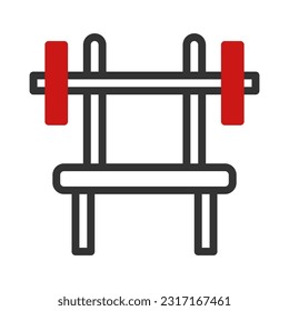 Dumbbell icon duotone red black colour sport illustration vector element and symbol perfect.