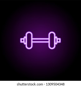 dumbbell icon. Elements of web in neon style icons. Simple icon for websites, web design, mobile app, info graphics